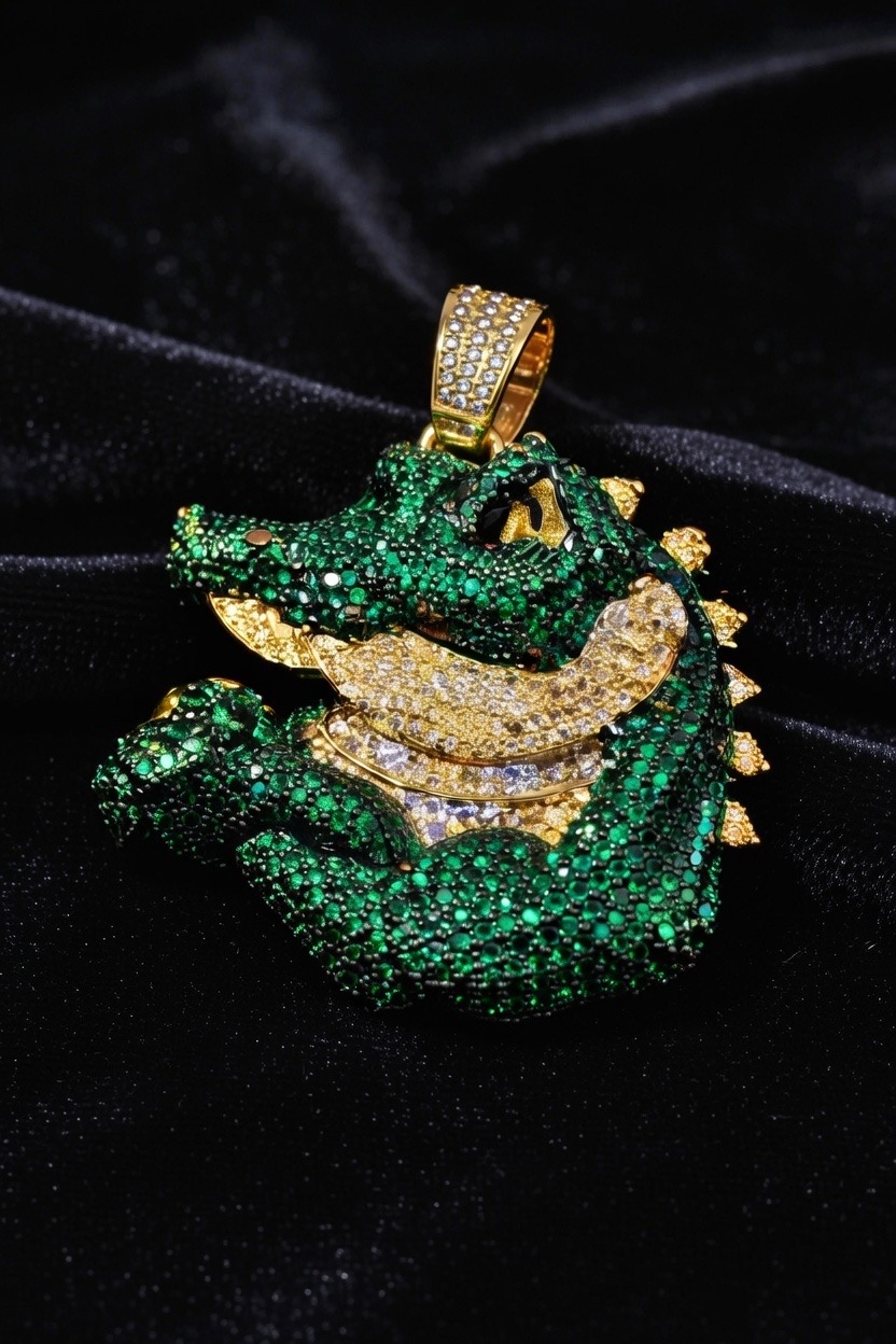 Crocodile Emerald Pendant + NFT